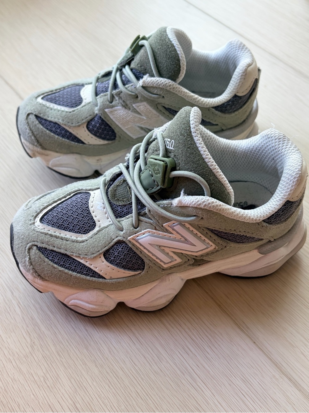 New Balance 9060 Toddler Green & Gray Sneaker